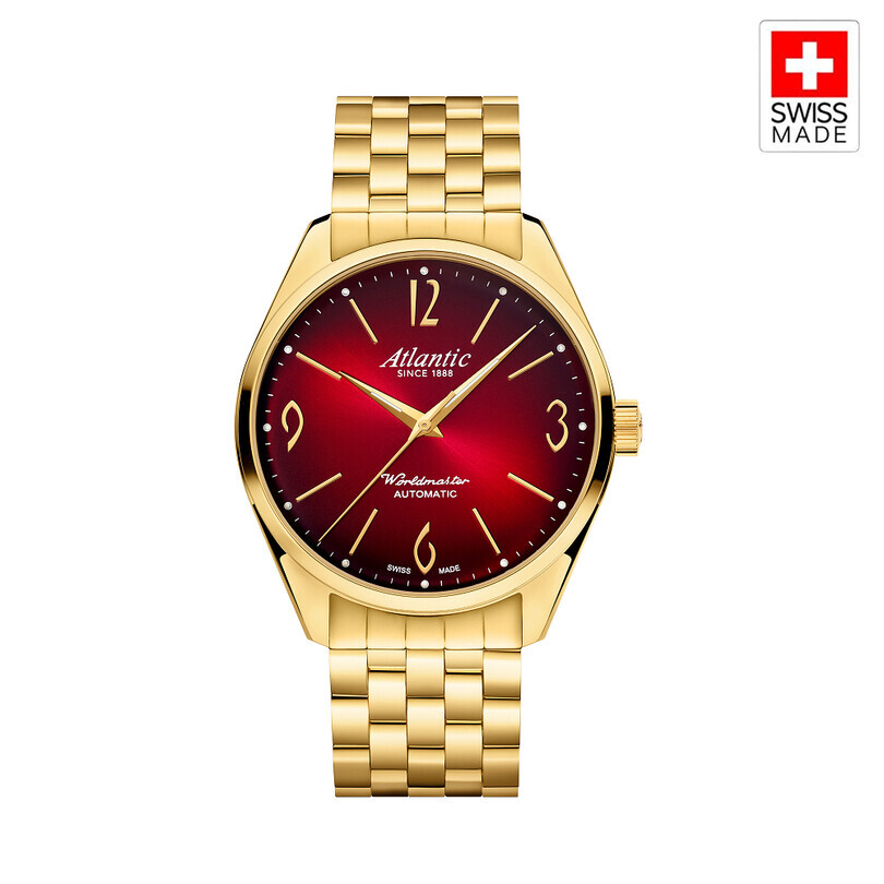 ATLANTIC - WORLDMASTER ART DECO 51752.45.99GM Otomatik (İsviçre Üretimi Sellita SW200-1 Mekanizmalı) Erkek Kol Saati 