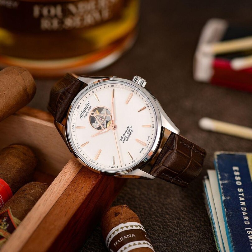 WORLDMASTER 1888 OPEN HEART LIMITED EDITION 52780.41.21R Otomatik (İsviçre Üretimi Sellita SW200-1/OH Mekanizmalı) Erkek Kol Saati - Thumbnail