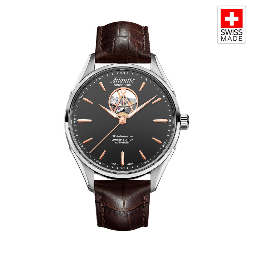 ATLANTIC - WORLDMASTER OPEN HEART LIMITED EDITION 52780.41.41R Otomatik (İsviçre Üretimi Sellita SW200-1/OH Mekanizmalı) Erkek Kol Saati