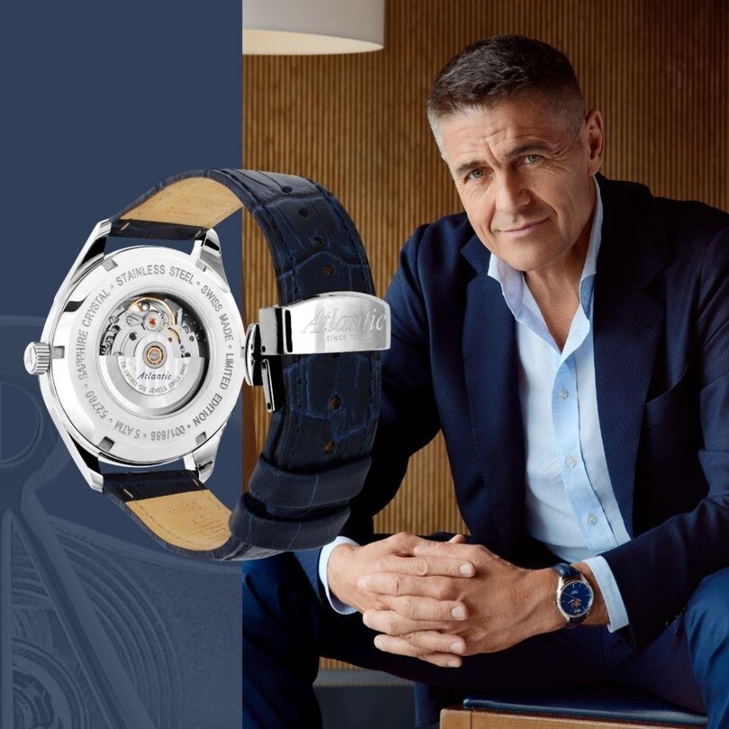 WORLDMASTER 1888 OPEN HEART LIMITED EDITION 52780.41.51 Otomatik (İsviçre Üretimi Sellita SW200-1/OH Mekanizmalı) Erkek Kol Saati - Thumbnail