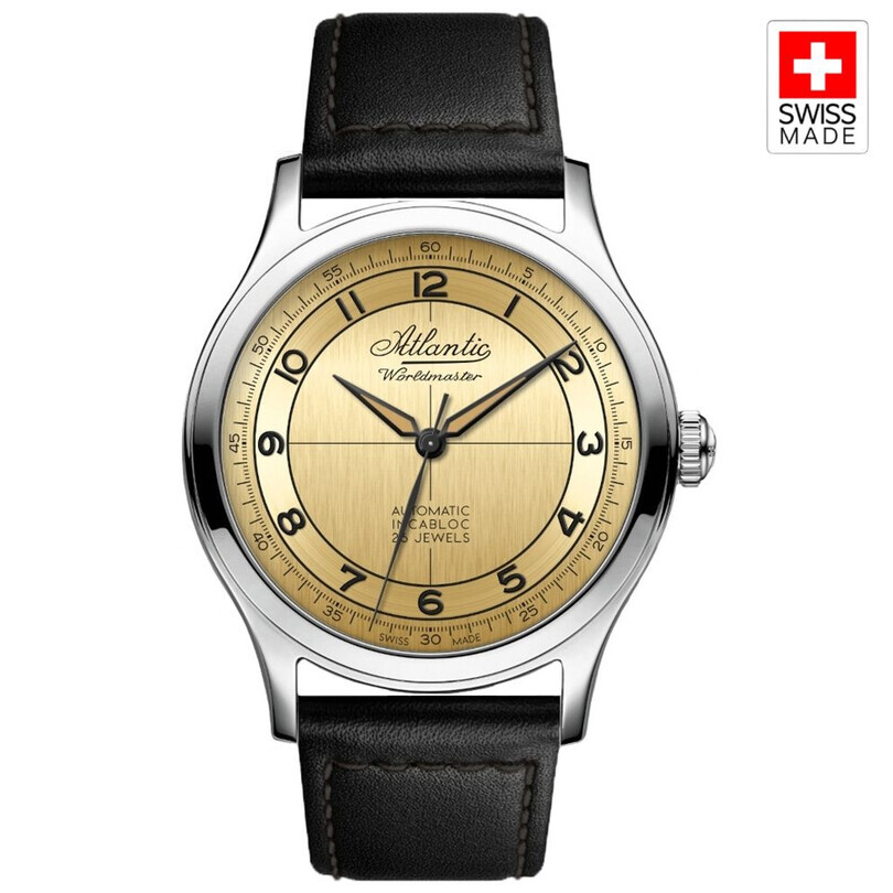 ATLANTIC - WORLDMASTER ORIGINAL 53780.41.39BK Otomatik (İsviçre Üretimi Sellita SW200-1 Mekanizmalı) Erkek Kol Saati