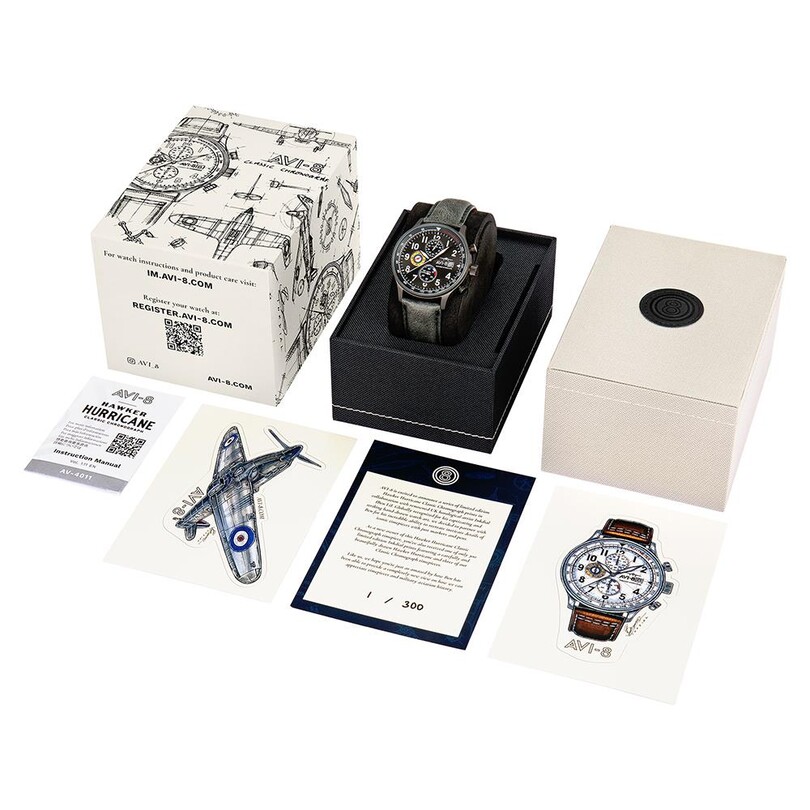 HAWKER HURRICANE AV-4011-0D (Seiko VD57 Mekanizmalı) Erkek Kol Saati - Thumbnail