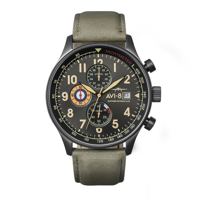 AVI-8 - HAWKER HURRICANE AV-4011-0E (Seiko VD57 Mekanizmalı) Erkek Kol Saati