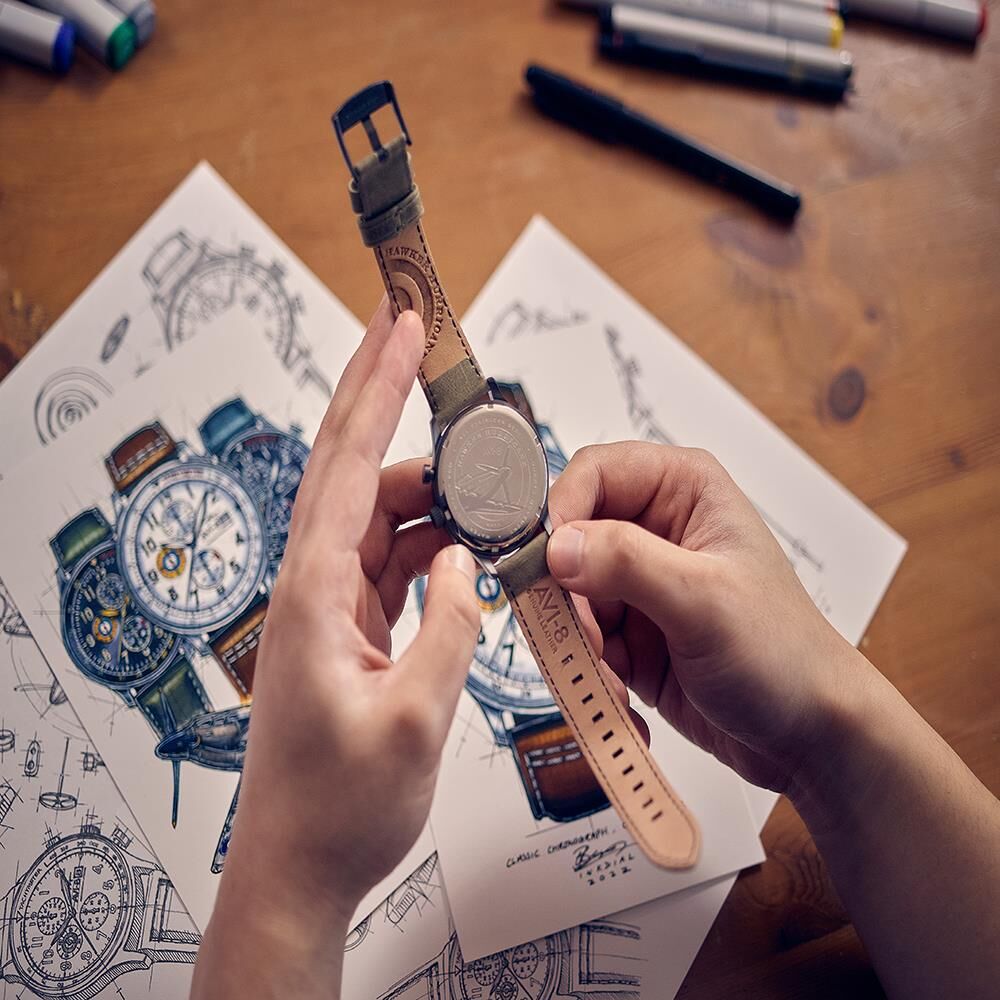 HAWKER HURRICANE AV-4011-0E (Seiko VD57 Mekanizmalı) Erkek Kol Saati