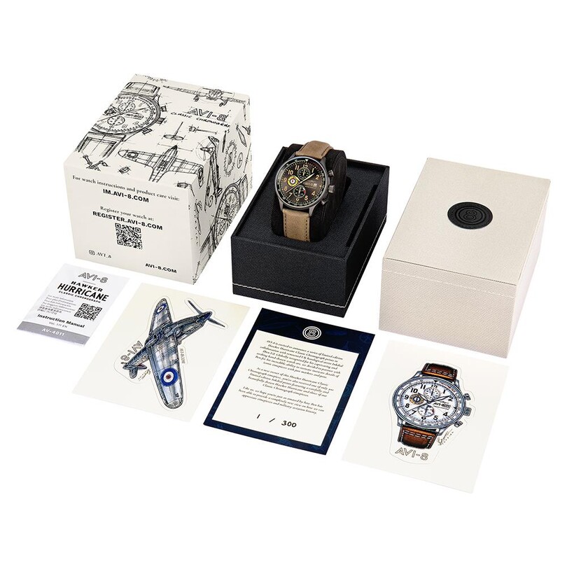 HAWKER HURRICANE AV-4011-0E (Seiko VD57 Mekanizmalı) Erkek Kol Saati - Thumbnail