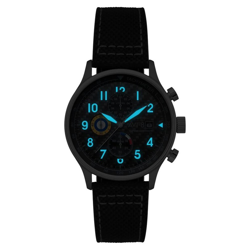 HAWKER HURRICANE CLASSIC CHRONOGRAPH AV-4011-0W (Seiko VD57 Mekanizmalı) Erkek Kol Saati - Thumbnail