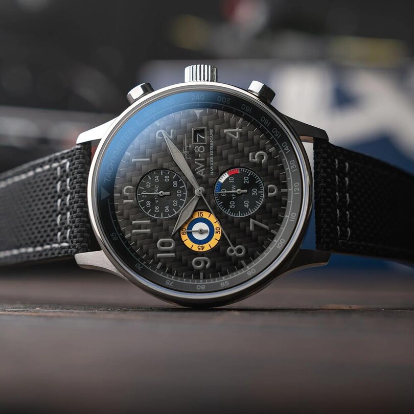 HAWKER HURRICANE CLASSIC CHRONOGRAPH AV-4011-0W (Seiko VD57 Mekanizmalı) Erkek Kol Saati - Thumbnail