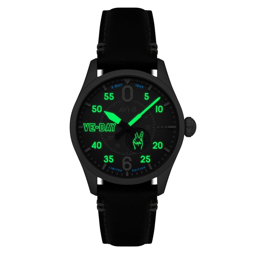 SPITFIRE TYPE 300 AUTOMATIC VE-DAY 80TH LIMITED EDITION AV-4073-01 (Miyota 8245 Mekanizmalı) Erkek Kol Saati - Thumbnail