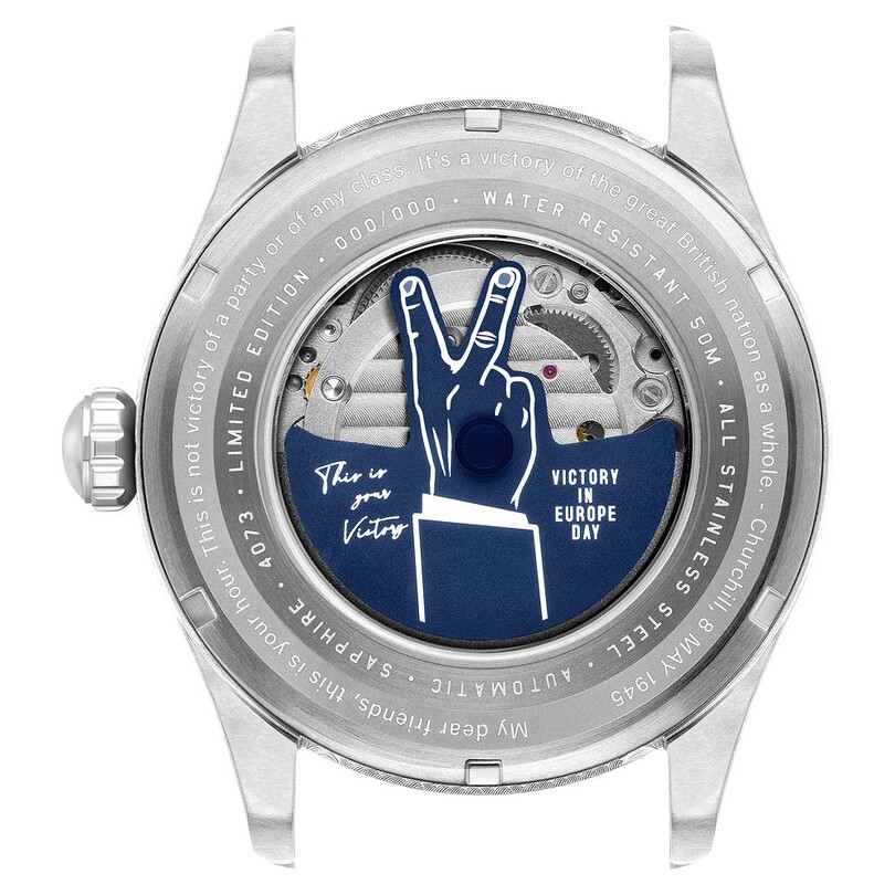 SPITFIRE TYPE 300 AUTOMATIC VE-DAY 80TH LIMITED EDITION AV-4073-01 (Miyota 8245 Mekanizmalı) Erkek Kol Saati - Thumbnail