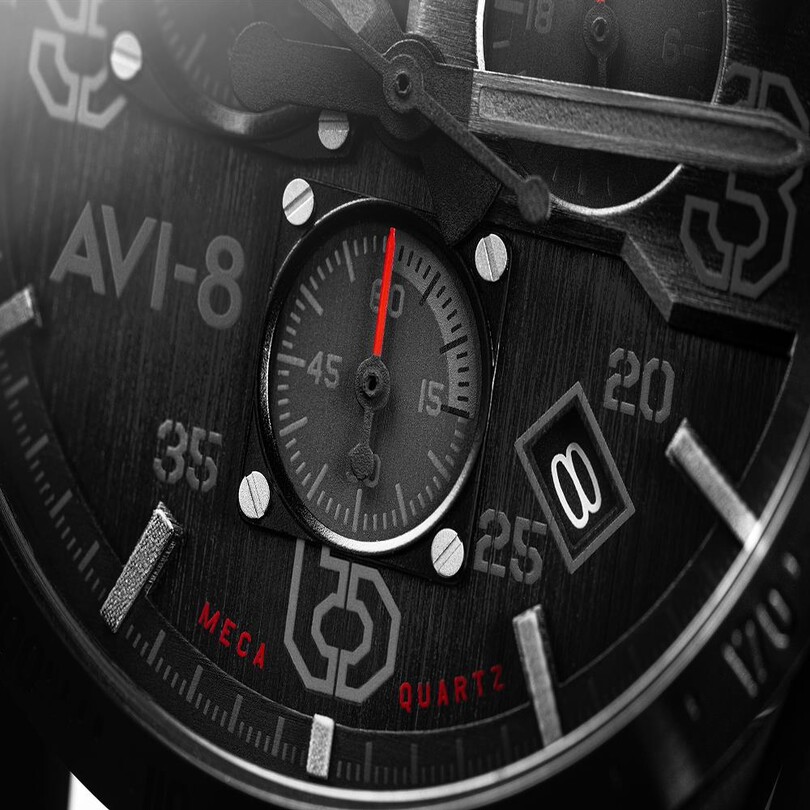 P-51 MUSTANG AV-4077-03 (Seiko VK68 Mekanizmalı) Erkek Kol Saati - Thumbnail