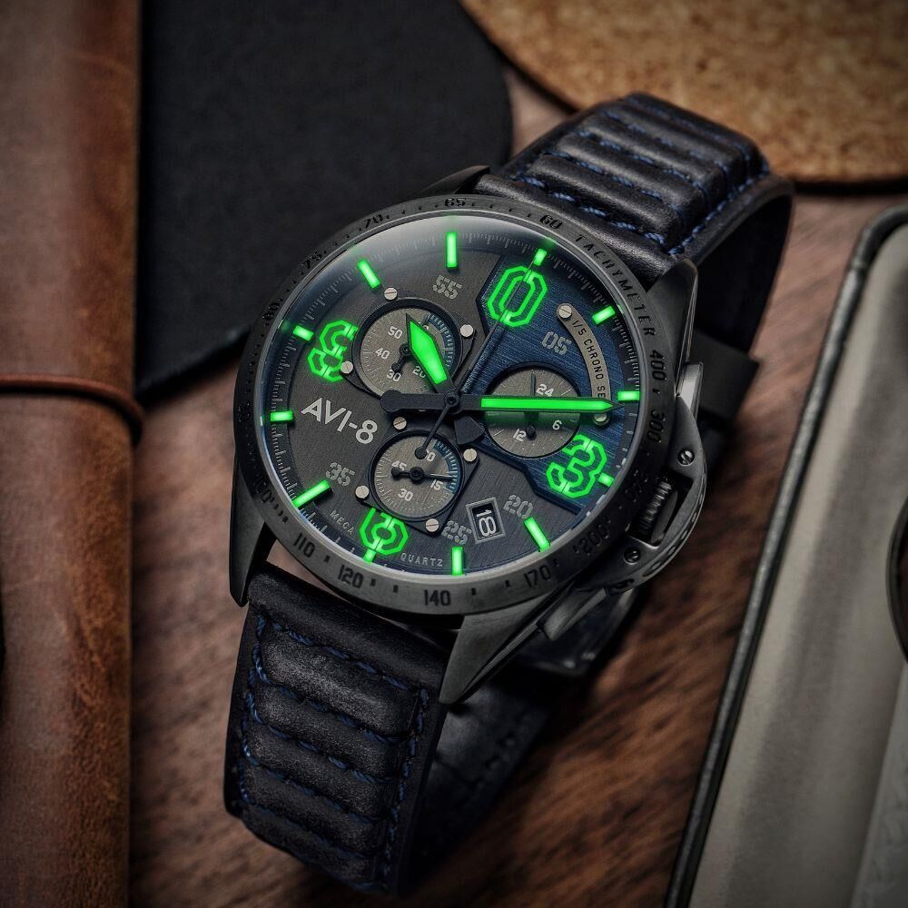 P-51 MUSTANG AV-4077-04 (Seiko VK68 Mekanizmalı) Erkek Kol Saati