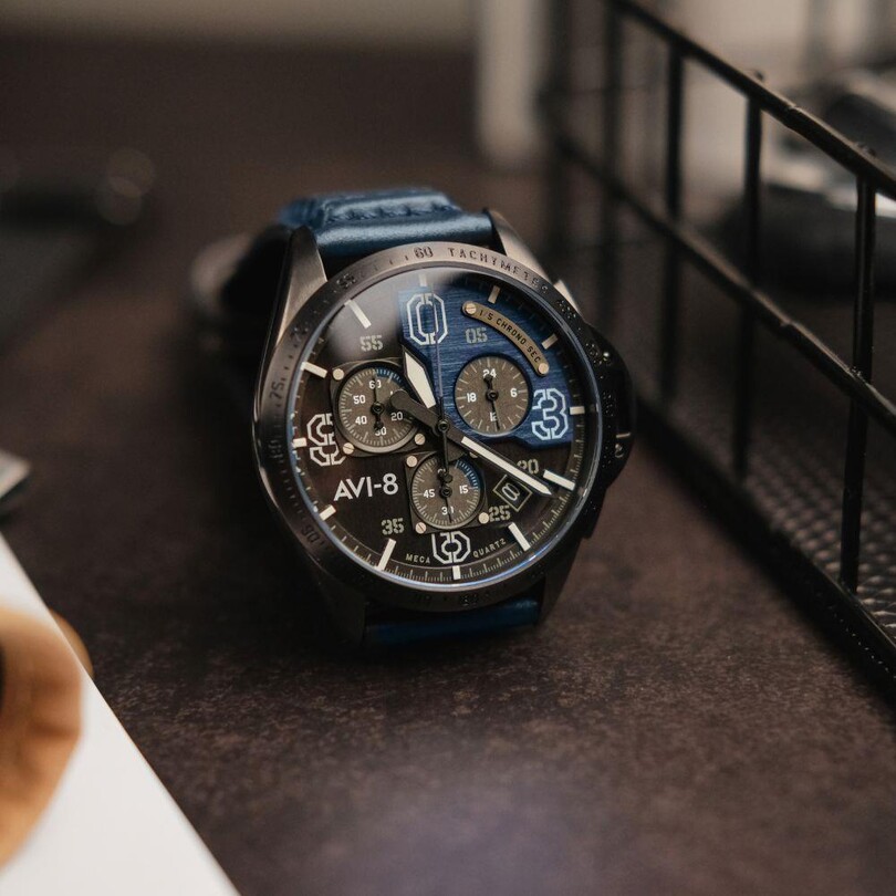 P-51 MUSTANG AV-4077-04 (Seiko VK68 Mekanizmalı) Erkek Kol Saati - Thumbnail