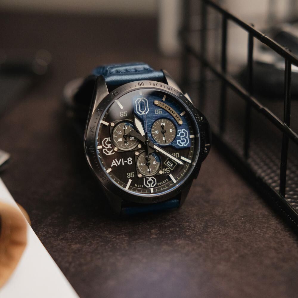 P-51 MUSTANG AV-4077-04 (Seiko VK68 Mekanizmalı) Erkek Kol Saati