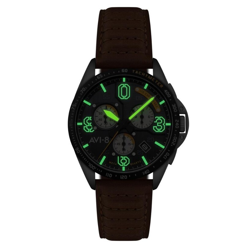 P-51 MUSTANG AV-4077-07 (Seiko VK68 Mekanizmalı) Erkek Kol Saati - Thumbnail