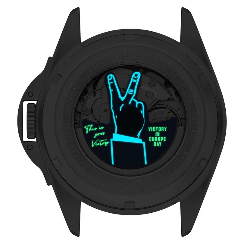 P-51 MUSTANG PATRIOT AUTOMATIC VE-DAY 80TH LIMITED EDITION AV-4082-03 (Seiko NH35 Mekanizmalı) Erkek Kol Saati - Thumbnail