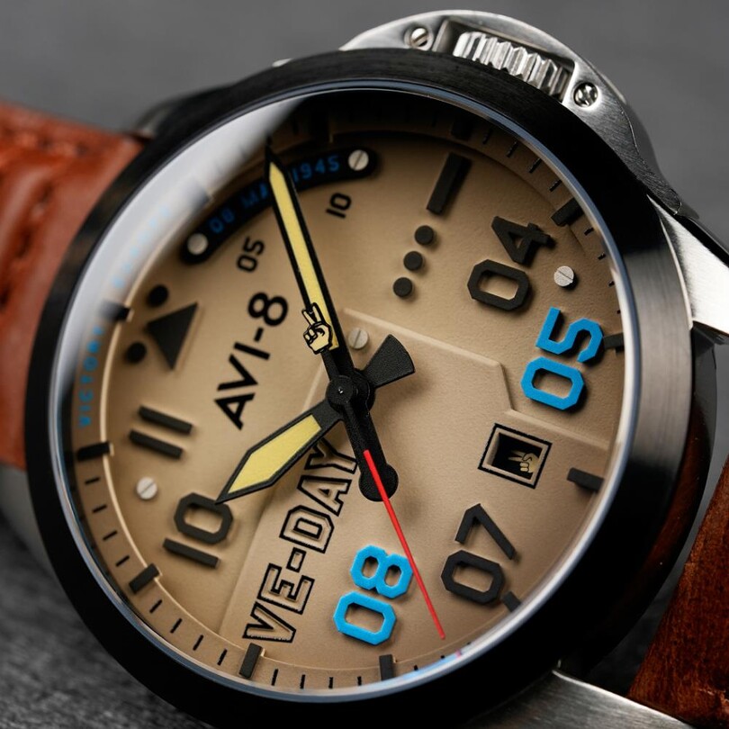 P-51 MUSTANG PATRIOT AUTOMATIC VE-DAY 80TH LIMITED EDITION AV-4082-04 (Seiko NH35 Mekanizmalı) Erkek Kol Saati - Thumbnail