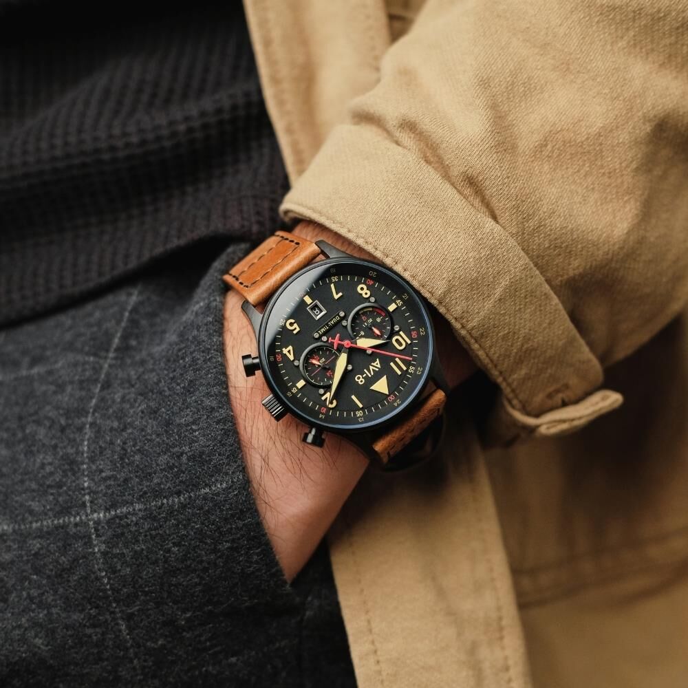 HAWKER HURRICANE CAREY AV-4088-03 (Seiko VD31 Mekanizmalı) Erkek Kol Saati