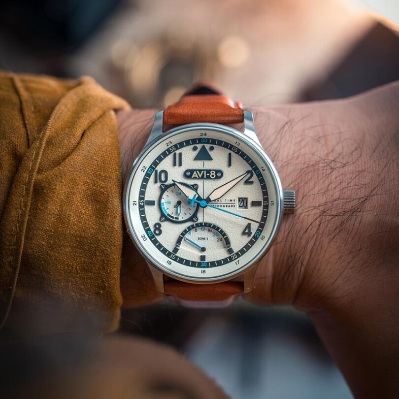 HAWKER HURRICANE MCKELLAR DUAL TIME AV-4101-0C (Citizen Miyota GP03 Mekanizmalı) Erkek Kol Saati - Thumbnail