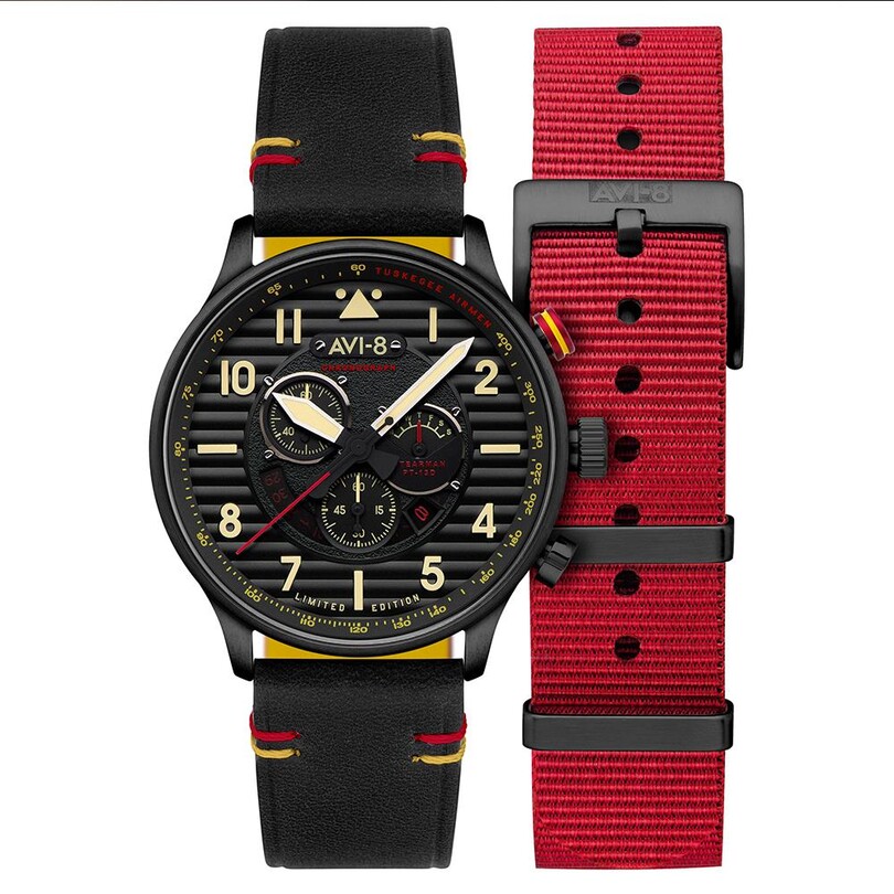FLYBOY SPIRIT OF TUSKEGEE LIMITED EDITION AV-4109-01 (Seiko FS60 Mekanizmalı) Erkek Kol Saati - Thumbnail