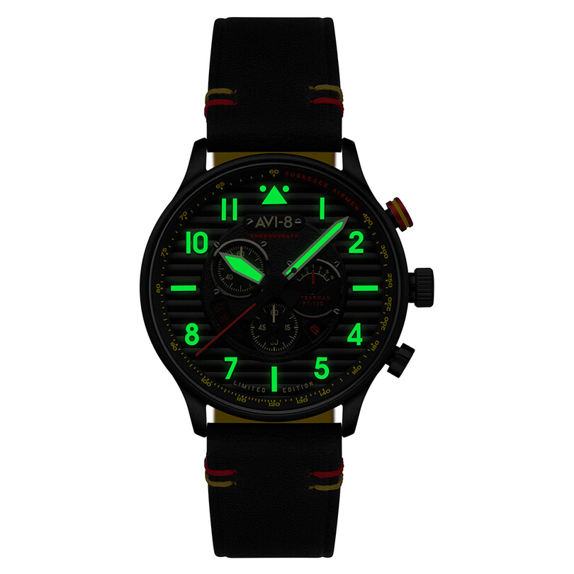 FLYBOY SPIRIT OF TUSKEGEE LIMITED EDITION AV-4109-01 (Seiko FS60 Mekanizmalı) Erkek Kol Saati - Thumbnail