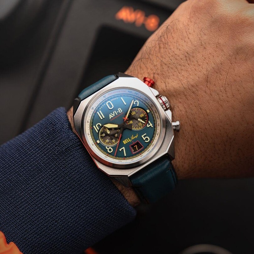 BELL X-1 MACHBUSTER AV-4118-01 (Seiko VK64 Mekanizmalı) Erkek Kol Saati - Thumbnail