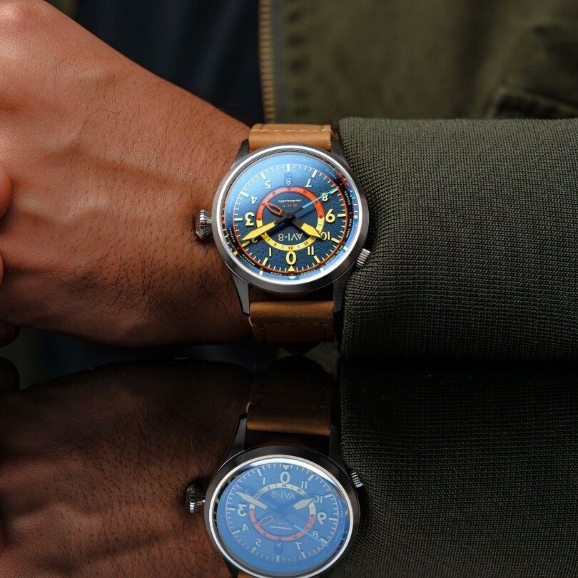 FLYBOY GMT AV-4120-01 Otomatik (Seiko NH34 Mekanizmalı) Erkek Kol Saati - Thumbnail