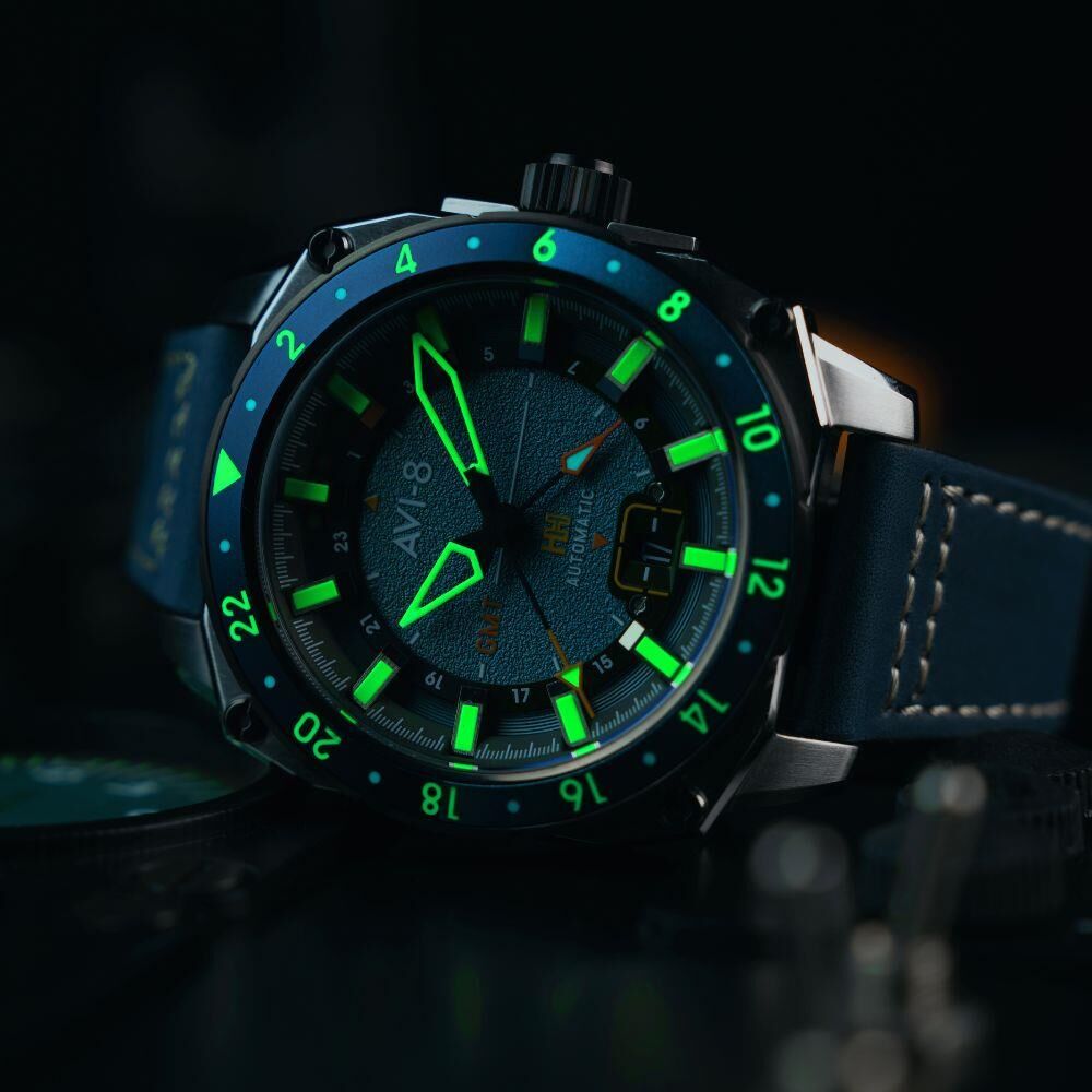 HAWKER HUNTER GMT AV-4122-05 (Seiko NH34 Mekanizmalı) Erkek Kol Saati