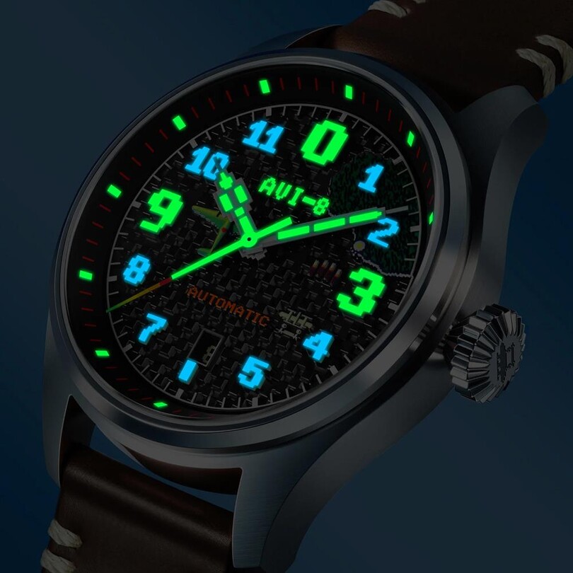 CLOWES CAPCOM 1942 AUTOMATIC PIXEL LIMITED EDITION AV-4126-01 (Seiko NH35 Mekanizmalı) Erkek Kol Saati - Thumbnail