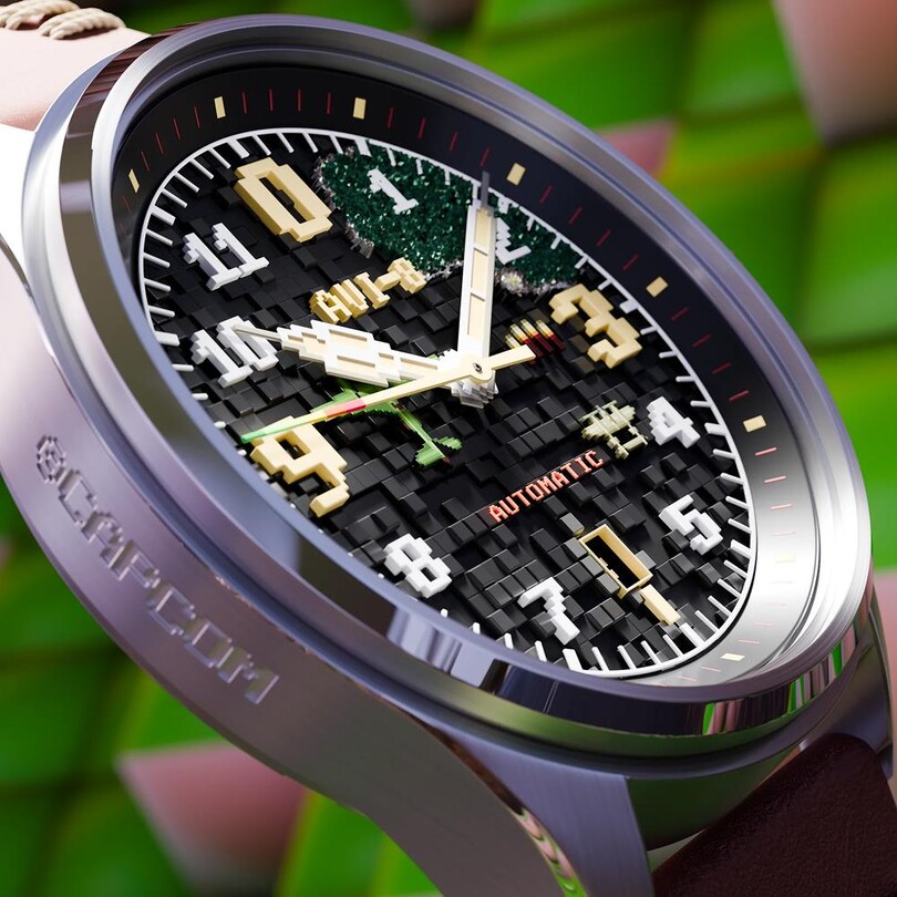 CLOWES CAPCOM 1942 AUTOMATIC PIXEL LIMITED EDITION AV-4126-01 (Seiko NH35 Mekanizmalı) Erkek Kol Saati - Thumbnail