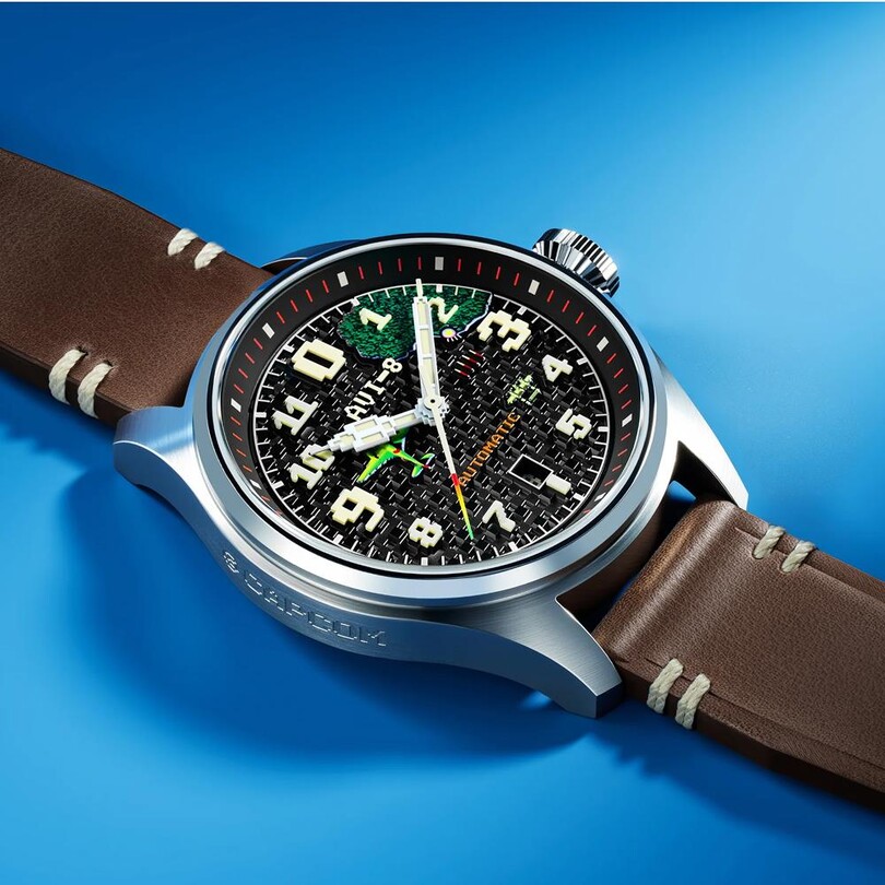 CLOWES CAPCOM 1942 AUTOMATIC PIXEL LIMITED EDITION AV-4126-01 (Seiko NH35 Mekanizmalı) Erkek Kol Saati - Thumbnail