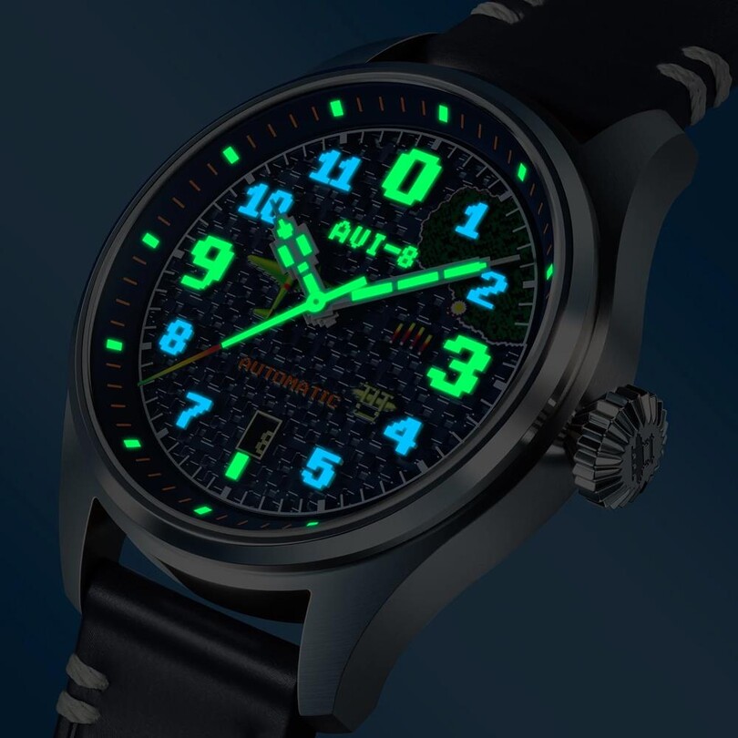 CLOWES CAPCOM 1942 AUTOMATIC PIXEL LIMITED EDITION AV-4126-02 (Seiko NH35 Mekanizmalı) Erkek Kol Saati - Thumbnail