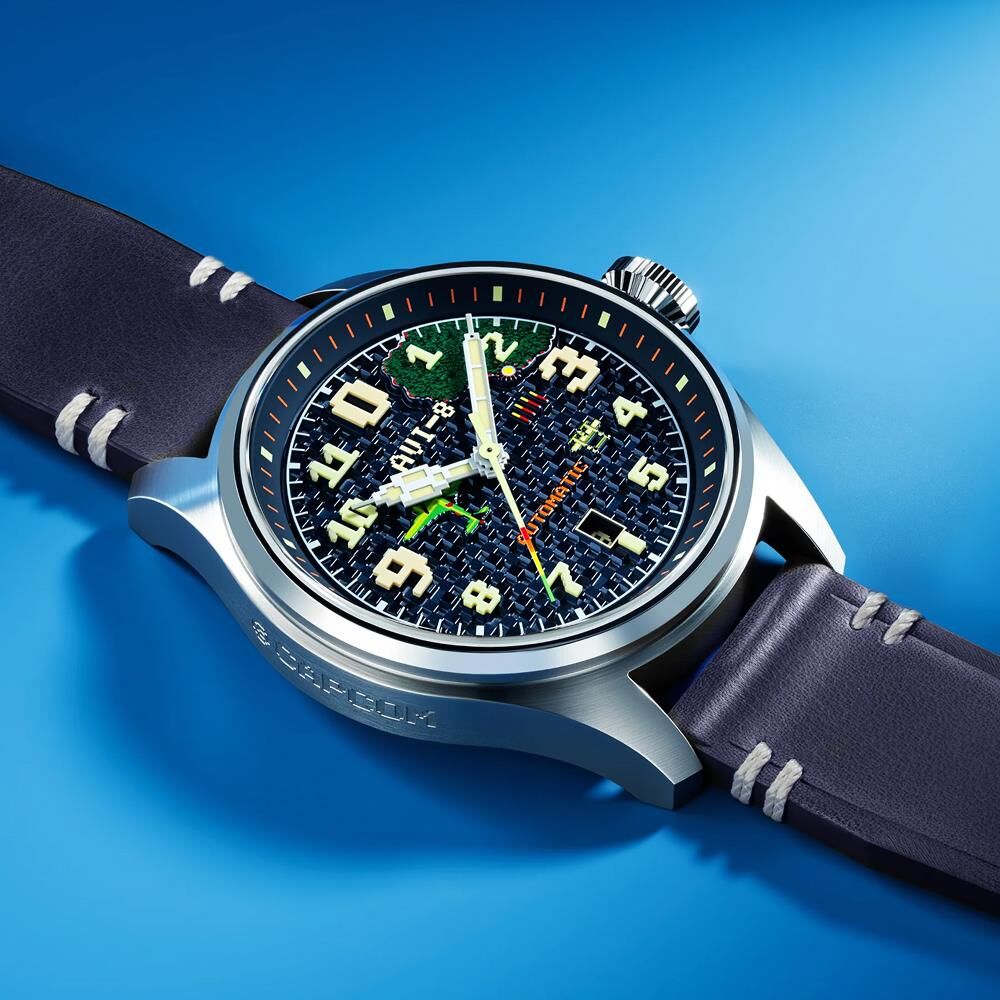 CLOWES CAPCOM 1942 AUTOMATIC PIXEL LIMITED EDITION AV-4126-02 (Seiko NH35 Mekanizmalı) Erkek Kol Saati