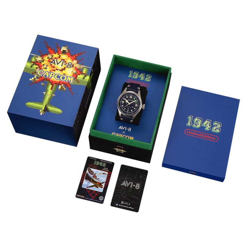CLOWES CAPCOM 1942 AUTOMATIC PIXEL LIMITED EDITION AV-4126-02 (Seiko NH35 Mekanizmalı) Erkek Kol Saati - Thumbnail