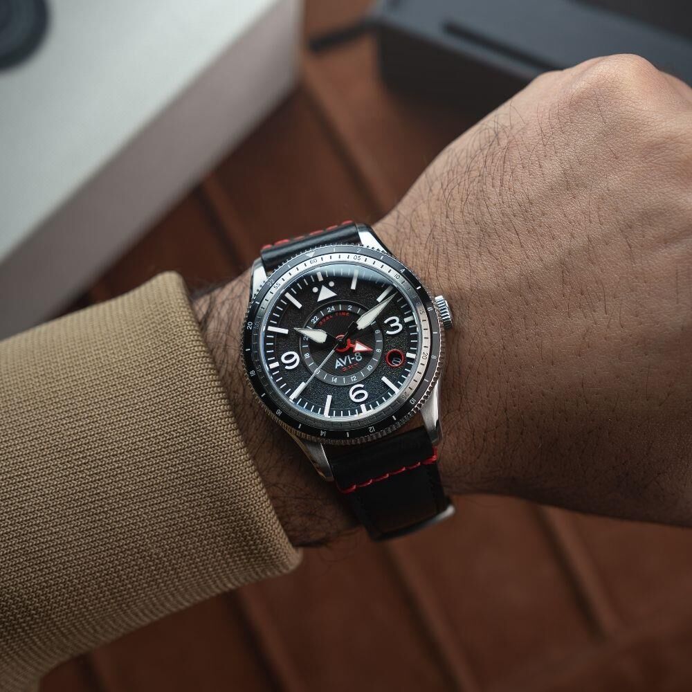 FLYBOY AIRMASTER GMT AV-4128-01 (Seiko NH34 Mekanizmalı) Otomatik Erkek Kol Saati