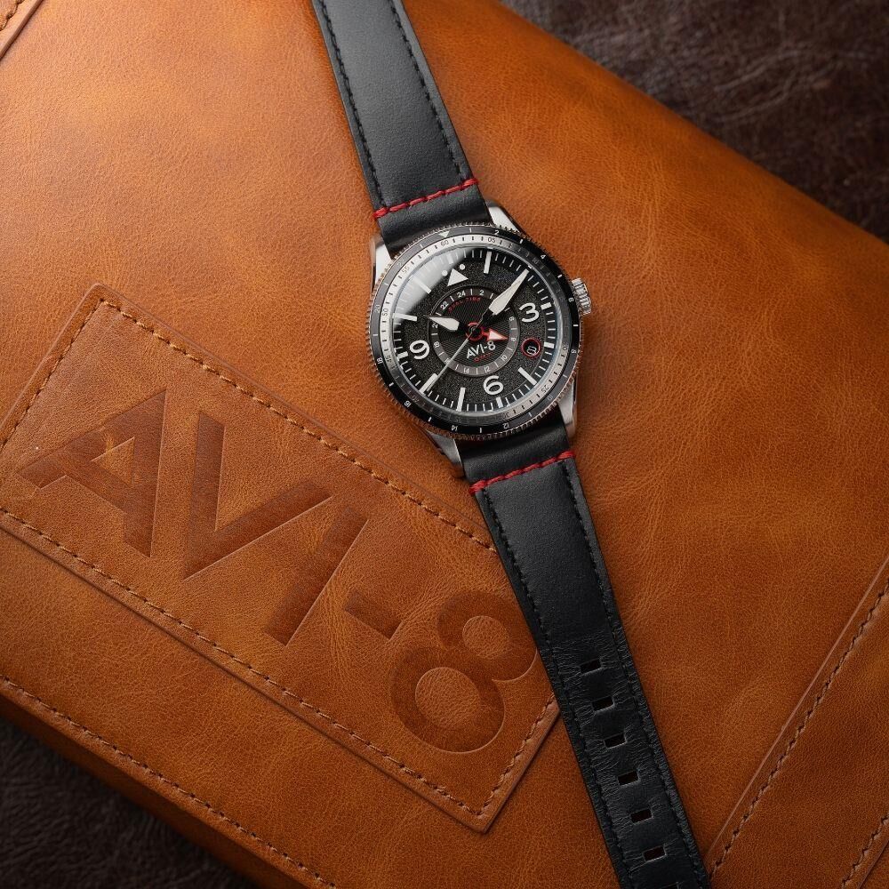 FLYBOY AIRMASTER GMT AV-4128-01 (Seiko NH34 Mekanizmalı) Otomatik Erkek Kol Saati