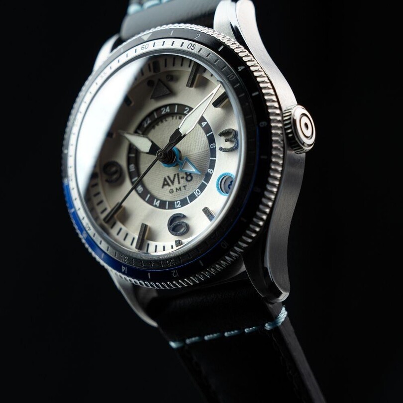 FLYBOY AIRMASTER GMT AV-4128-02 (Seiko NH34 Mekanizmalı) Otomatik Erkek Kol Saati - Thumbnail