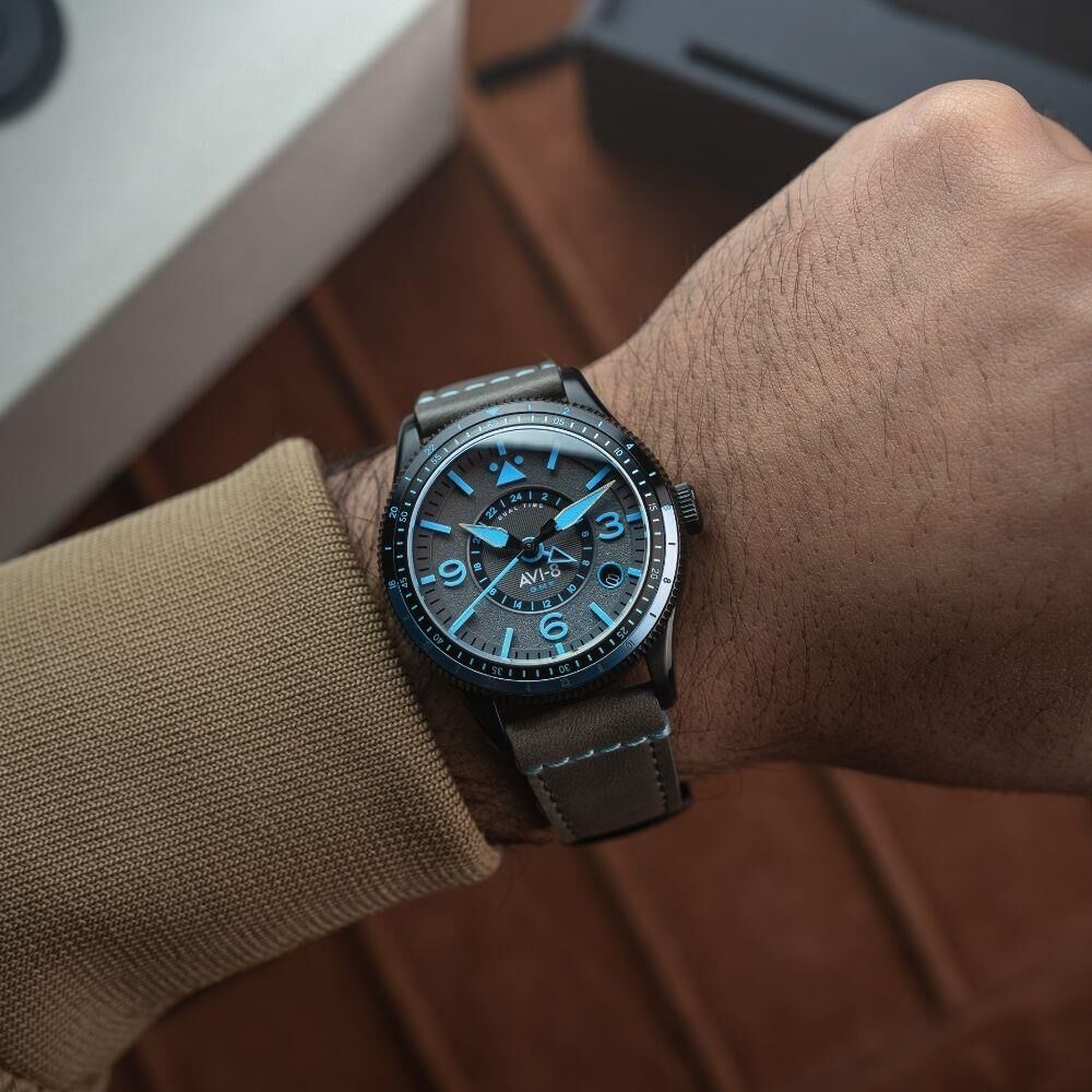 FLYBOY AIRMASTER GMT AV-4128-05 (Seiko NH34 Mekanizmalı) Otomatik Erkek Kol Saati