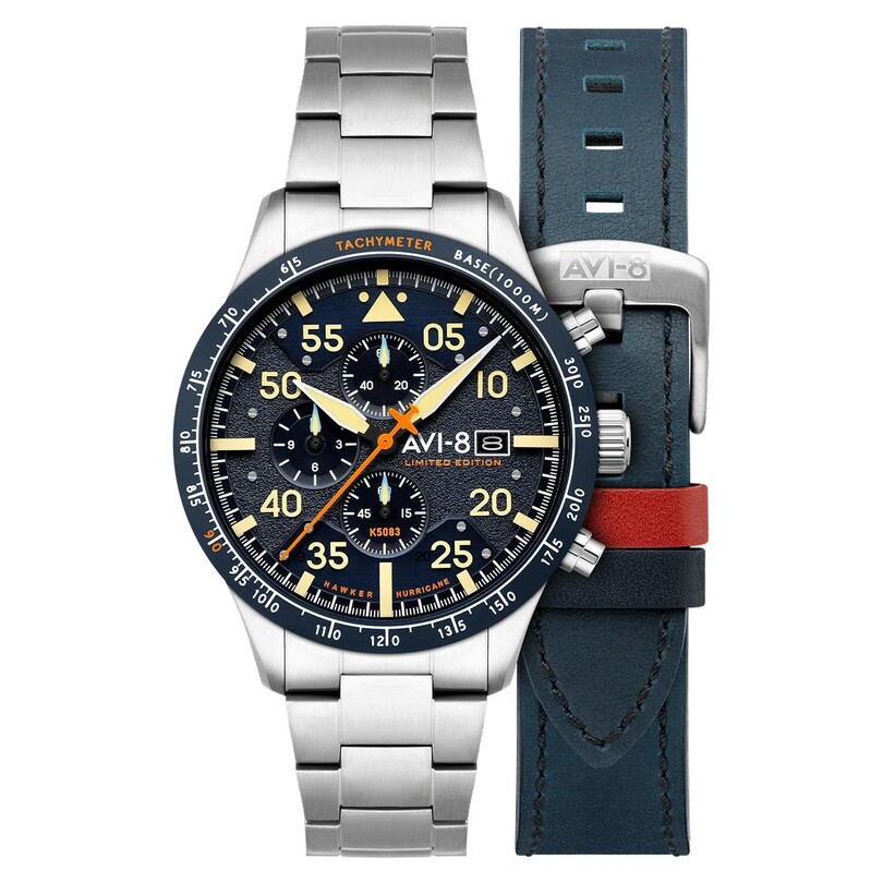 AVI-8 - HAWKER HURRICANE 90TH ANNIVERSARY CHRONOGRAPH LIMITED EDITION AV-4130-22 (Seiko VK67 Mekanizmalı) Erkek Kol Saati