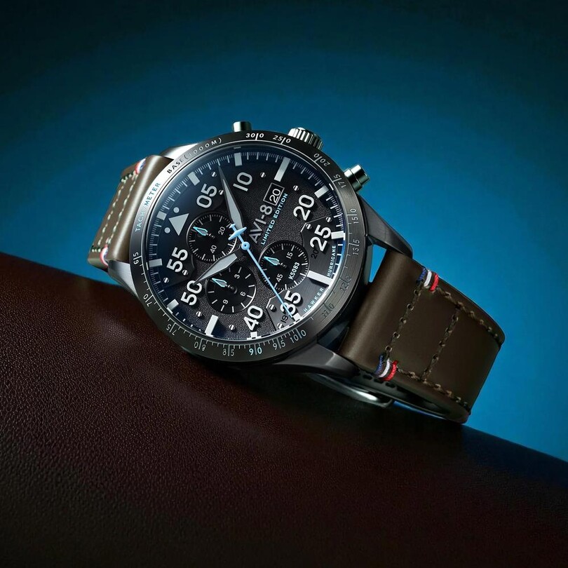 HAWKER HURRICANE 90TH ANNIVERSARY CHRONOGRAPH LIMITED EDITION AV-4130-44 (Seiko VK67 Mekanizmalı) Erkek Kol Saati - Thumbnail