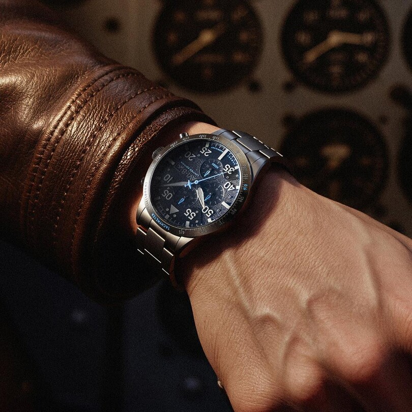 HAWKER HURRICANE 90TH ANNIVERSARY CHRONOGRAPH LIMITED EDITION AV-4130-44 (Seiko VK67 Mekanizmalı) Erkek Kol Saati - Thumbnail