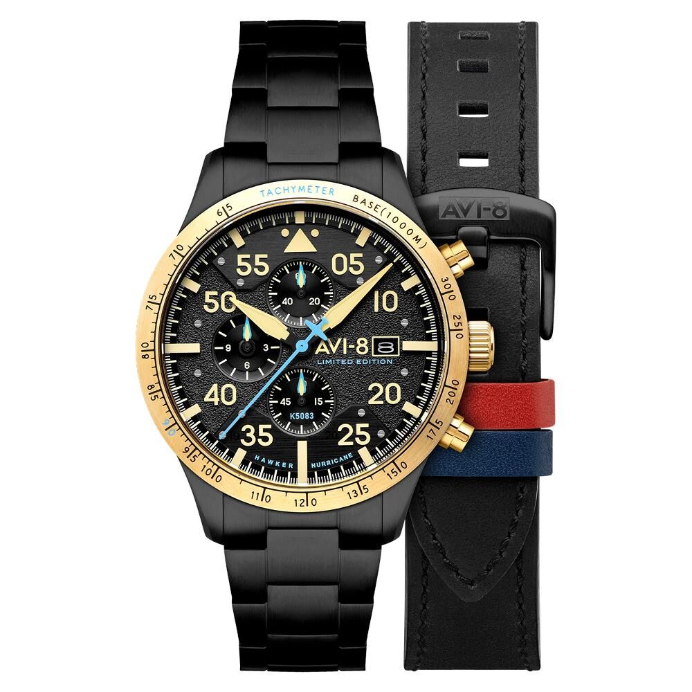 HAWKER HURRICANE 90TH ANNIVERSARY CHRONOGRAPH LIMITED EDITION AV-4130-55 (Seiko VK67 Mekanizmalı) Erkek Kol Saati