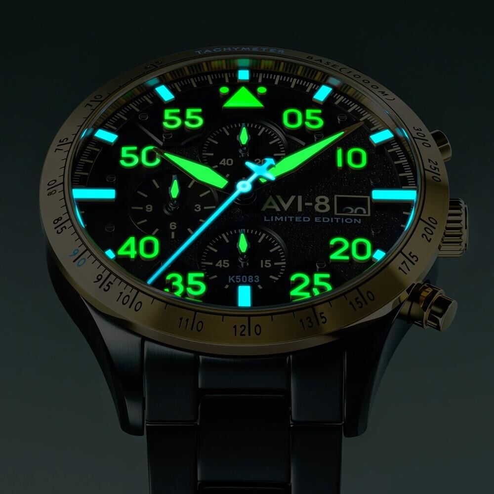 HAWKER HURRICANE 90TH ANNIVERSARY CHRONOGRAPH LIMITED EDITION AV-4130-55 (Seiko VK67 Mekanizmalı) Erkek Kol Saati