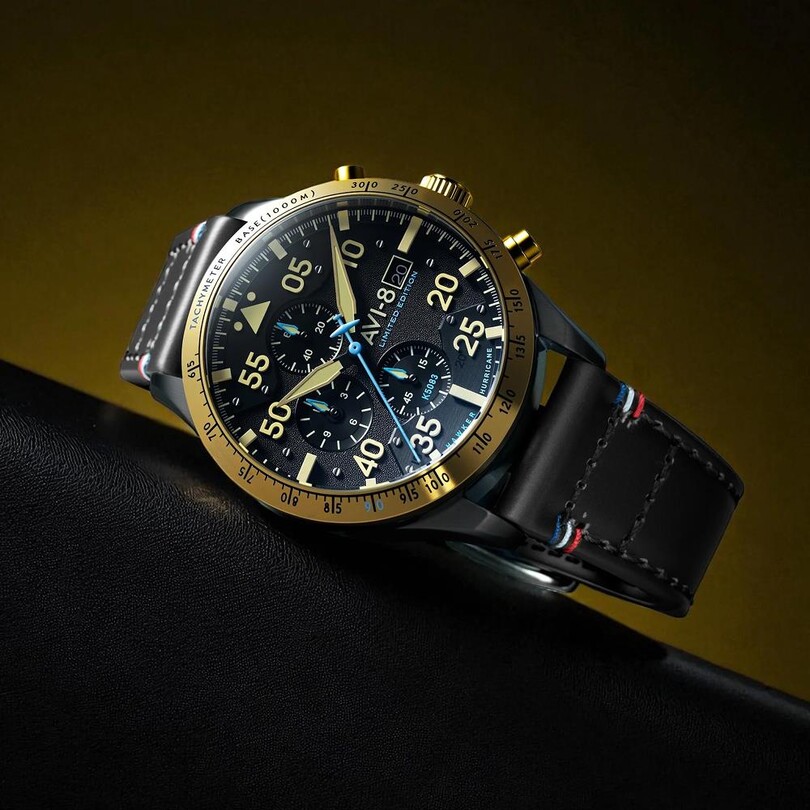 HAWKER HURRICANE 90TH ANNIVERSARY CHRONOGRAPH LIMITED EDITION AV-4130-55 (Seiko VK67 Mekanizmalı) Erkek Kol Saati - Thumbnail