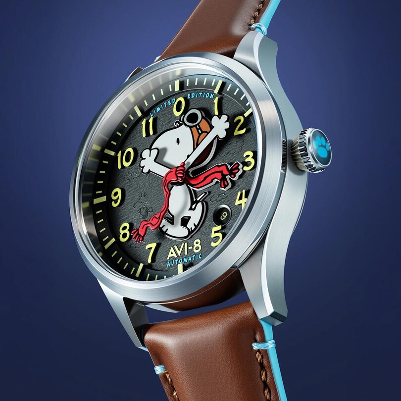 FLYBOY ENGINEER AUTOMATIC PEANUTS SNOOPY FLYING ACE LIMITED EDITION AV-4133-03 Otomatik (Seiko NH35 Mekanizmalı) Erkek Kol Saati - Thumbnail