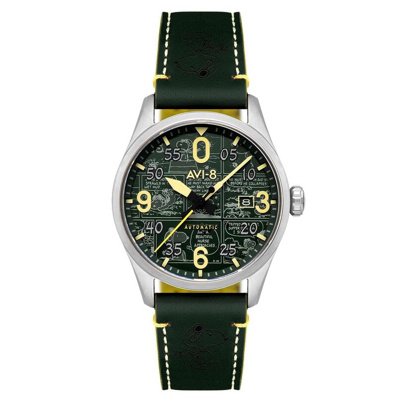 AVI-8 - SPITFIRE SMITH AUTOMATIC PEANUTS SNOOPY FLYING ACE LIMITED EDITION AV-4134-02 Otomatik (Seiko NH35 Mekanizmalı) Erkek Kol Saati
