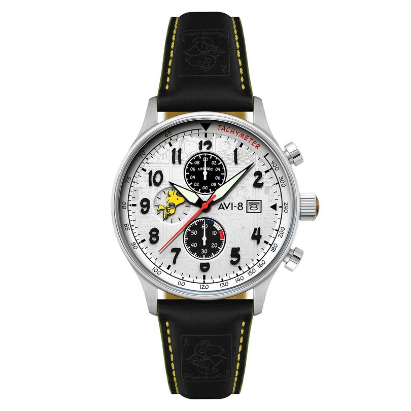 AVI-8 - HAWKER HURRICANE CLASSIC CHRONOGRAPH PEANUTS SNOOPY FLYING ACE LIMITED EDITION AV-4135-01 (Seiko VD57 Mekanizmalı) Erkek Kol Saati