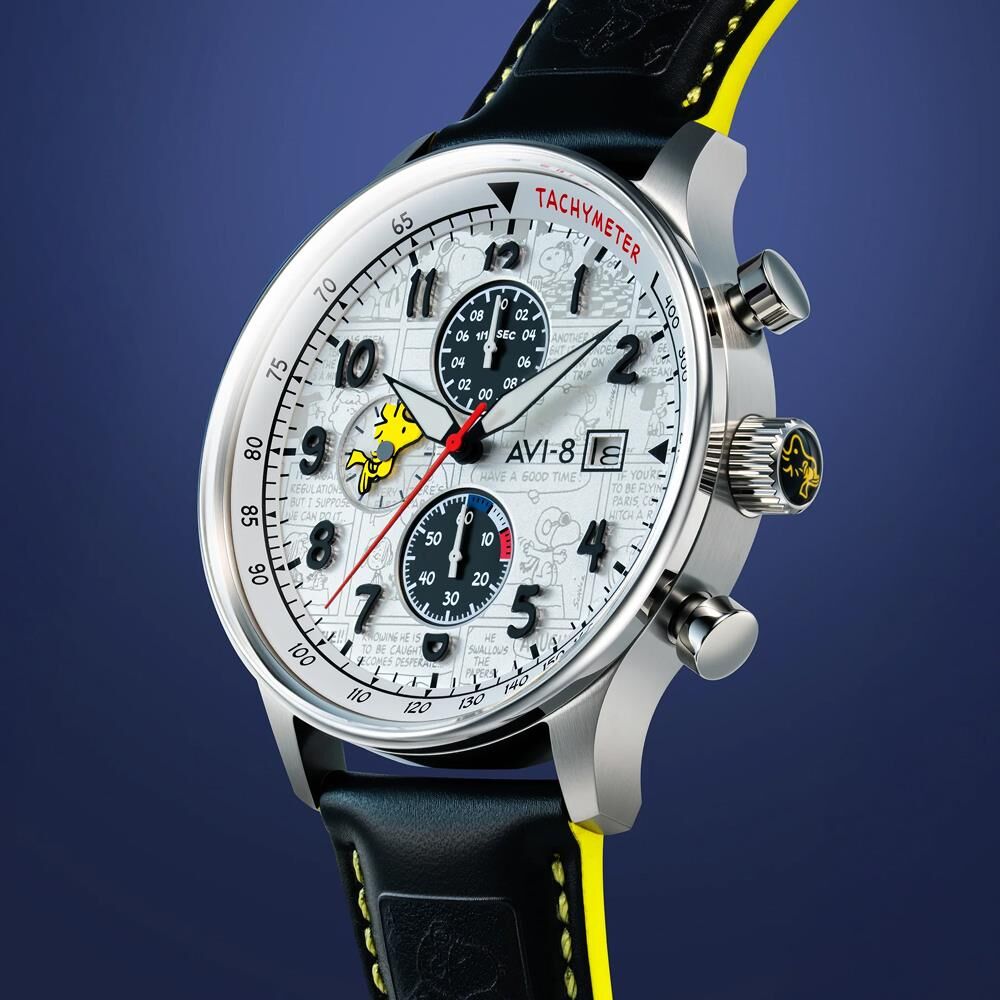 HAWKER HURRICANE CLASSIC CHRONOGRAPH PEANUTS SNOOPY FLYING ACE LIMITED EDITION AV-4135-01 (Seiko VD57 Mekanizmalı) Erkek Kol Saati