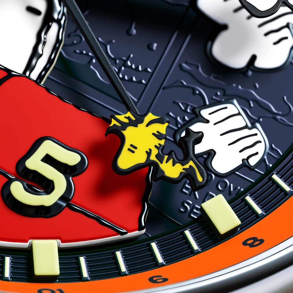 HAWKER HURRICANE KENT GMT AUTOMATIC PEANUTS SNOOPY FLYING ACE LIMITED EDITION AV-4136-02 (Seiko NH34 Mekanizmalı) Erkek Kol Saati