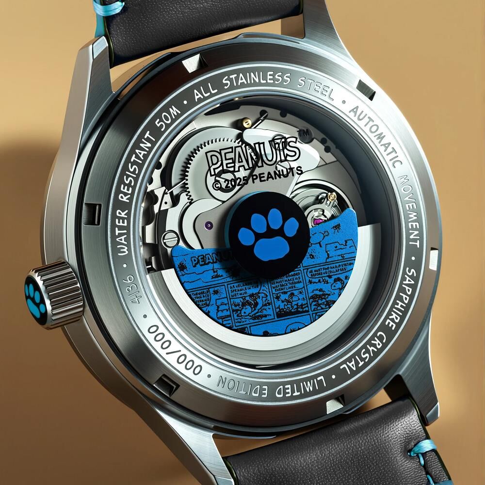 HAWKER HURRICANE KENT GMT AUTOMATIC PEANUTS SNOOPY FLYING ACE LIMITED EDITION AV-4136-03 (Seiko NH34 Mekanizmalı) Erkek Kol Saati