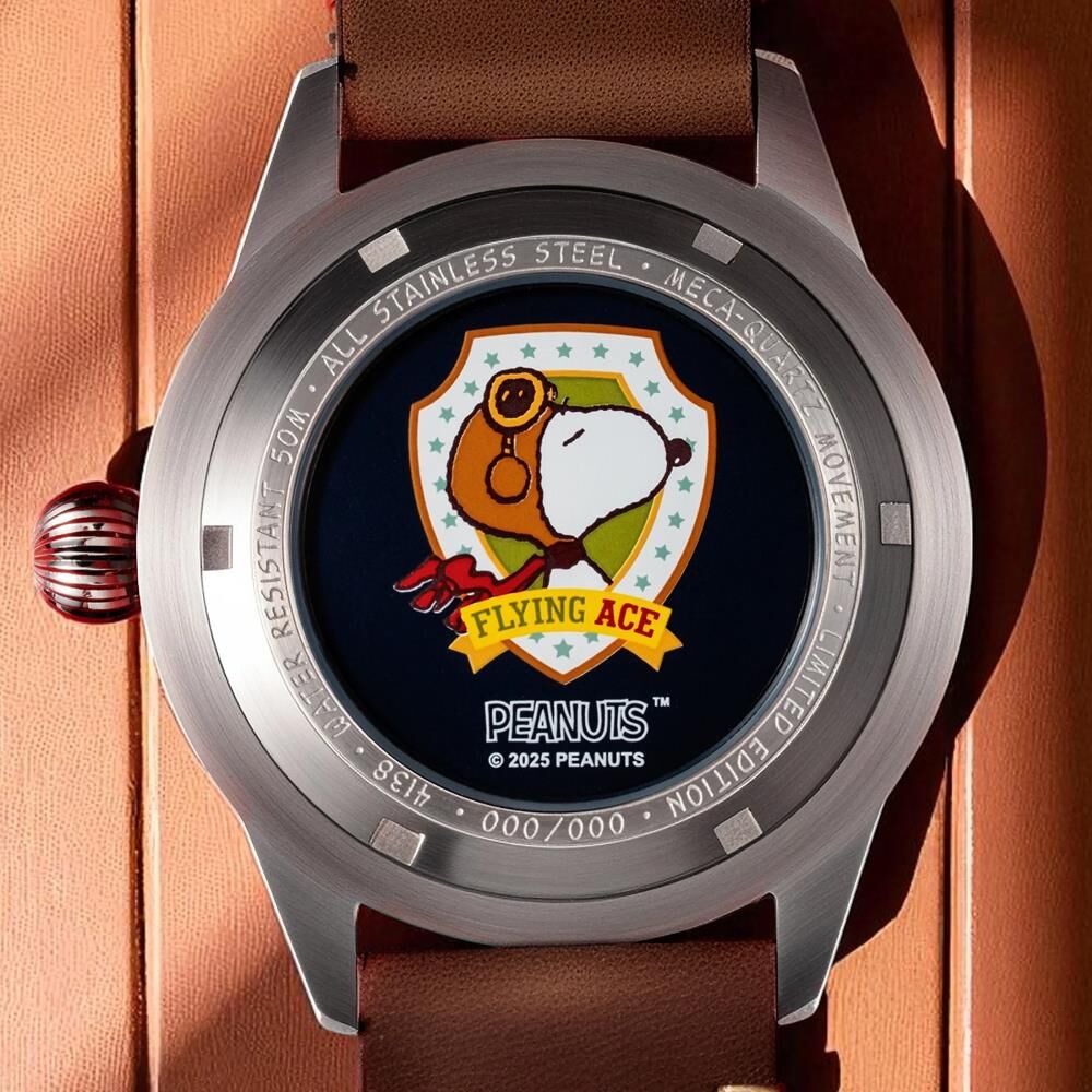 FLYBOY AIRMASTER 40 PEANUTS SNOOPY FLYING ACE LIMITED EDITION AV-4138-01 (Seiko VH31 Mekanizmalı) Erkek Kol Saati